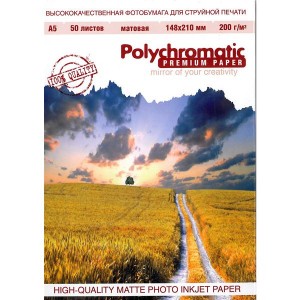 Фотобумага Polychromatic А3 Матовая 200 г/м2 50 листов